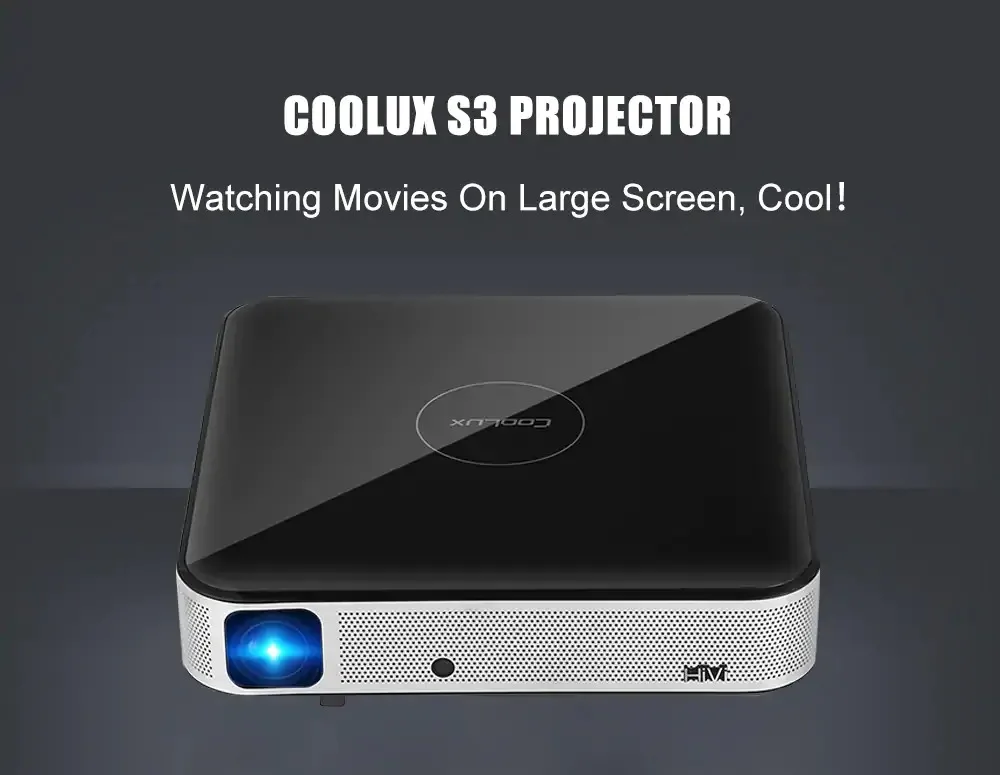 Coolux S3 DLP 900 ANSI Smart Android Home Theater Projector