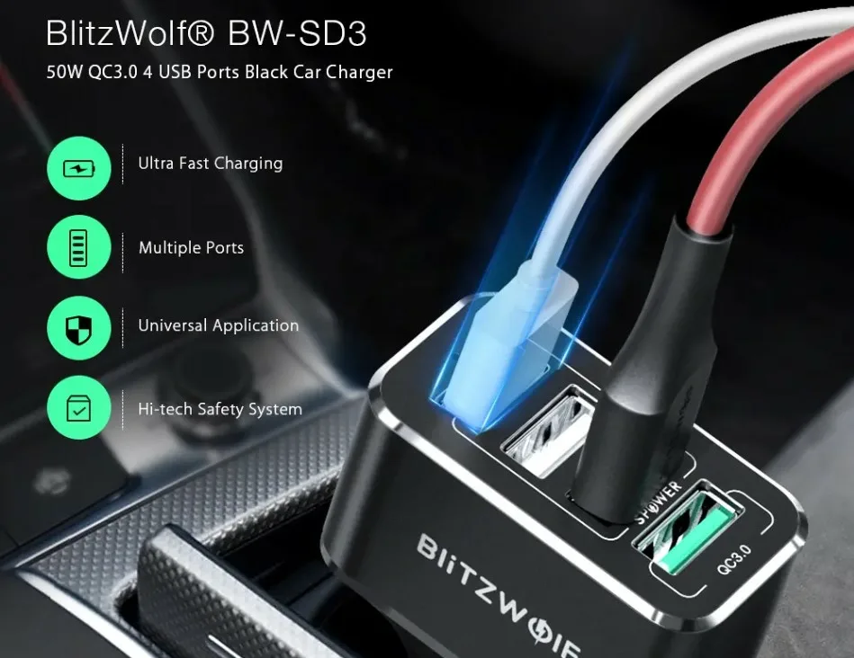 Blitzwolf BW-SD3 Car charger