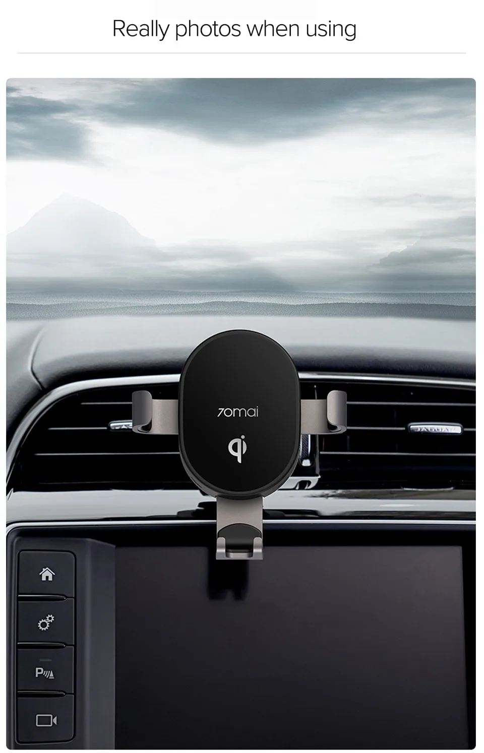 70mai Wireless Charger Holder 10w Fast Wirless Charging Car Charger Phone Bracket from xiaomi youpin