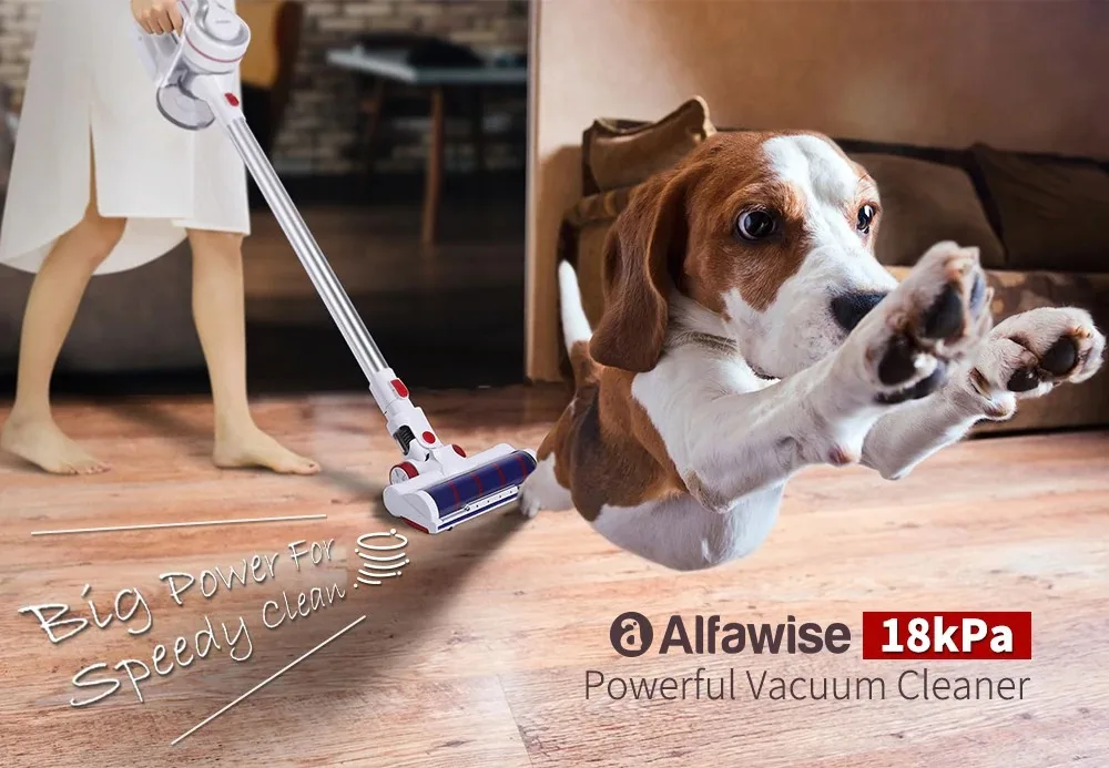 Alfawise AR182BLDC 18kPa Powerful Cordless Handheld Stick Vacuum Cleaner