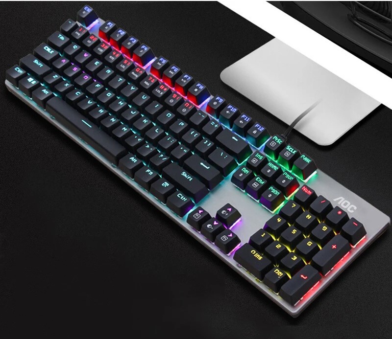 AOC GK410: Full Size Mechanical Keyboard με RBG Backlight και Μπλέ ...