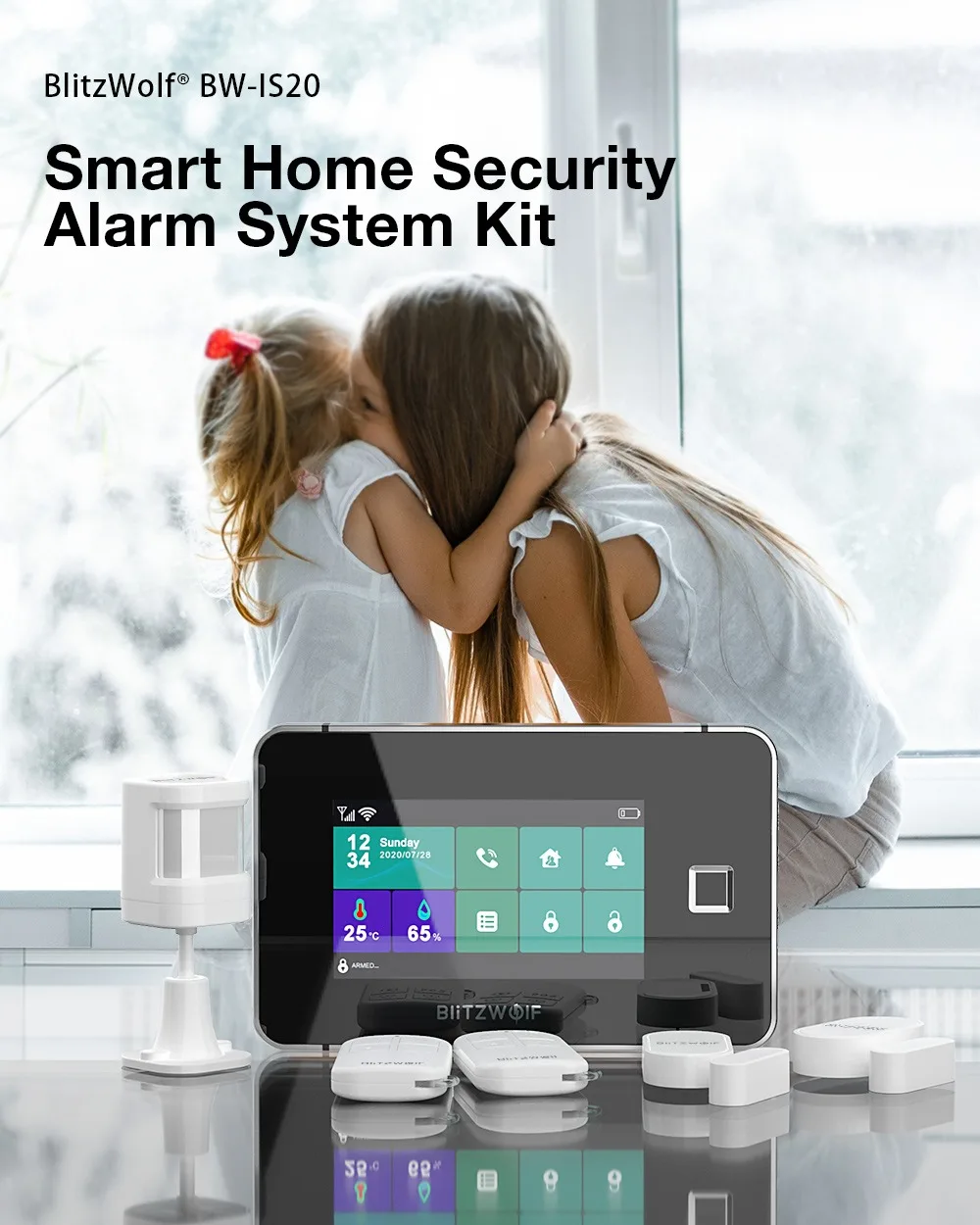 BlitzWolf BW-IS20 Wireless 2G GSM Wifi Smart Home Security Alarm System