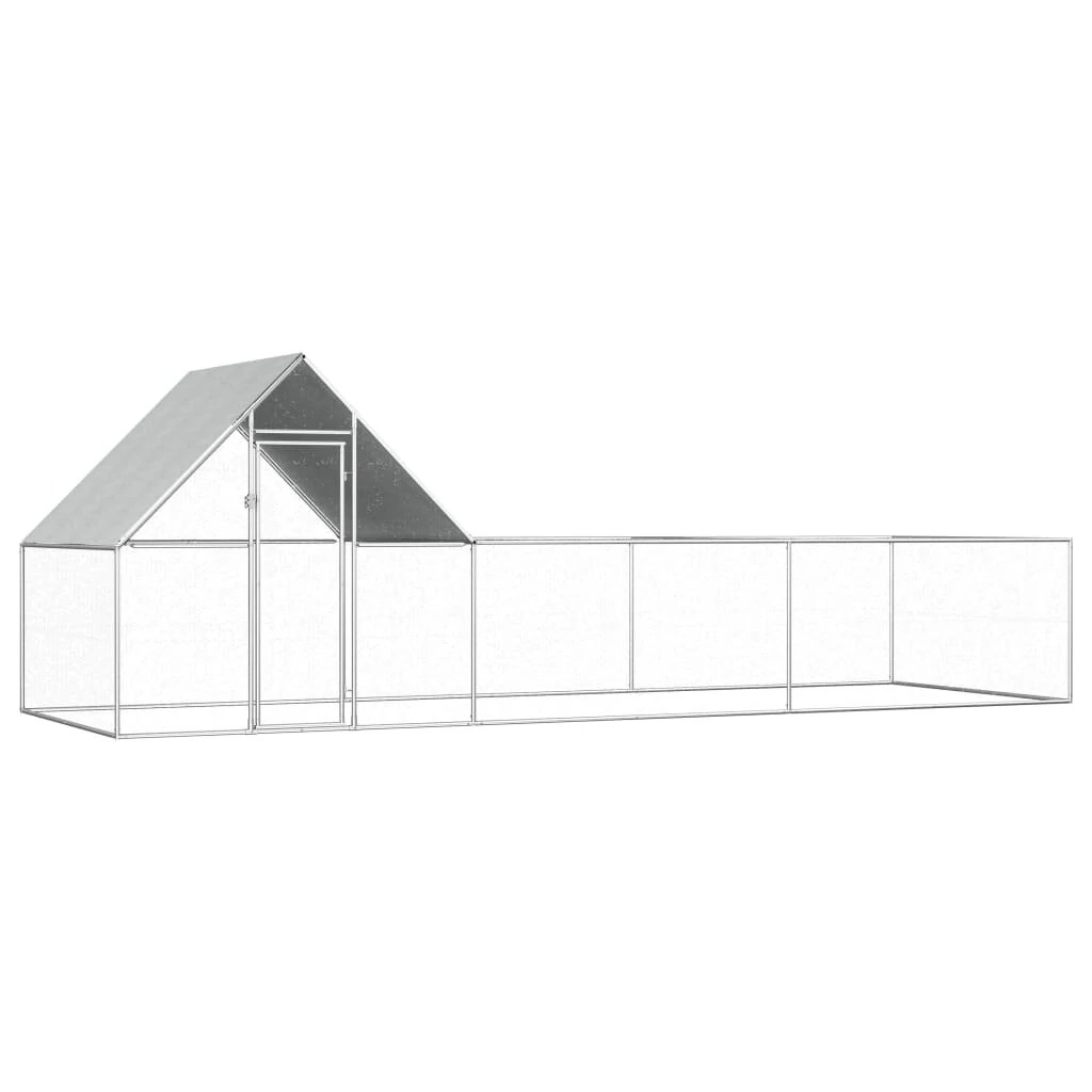 vidaxl 144557 Outdoor Chicken Coop 6x2x2 m Galvanised Steel