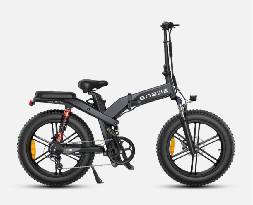 ENGWE X20: Triple suspension, dual battery, and 750W motor, in an ultra-compact, yet high-quality e-bike.