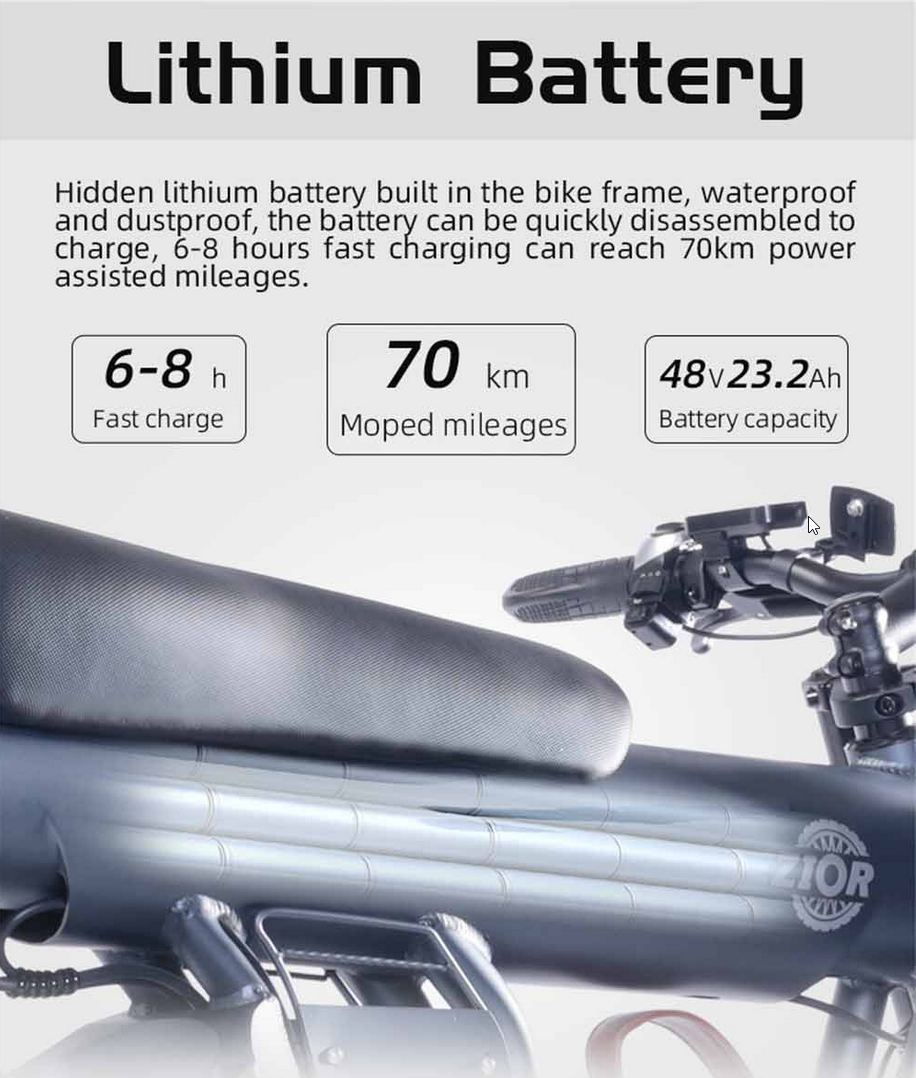 BEZIOR XF006 Electric Bike 48V 23.2AH 1200W 2