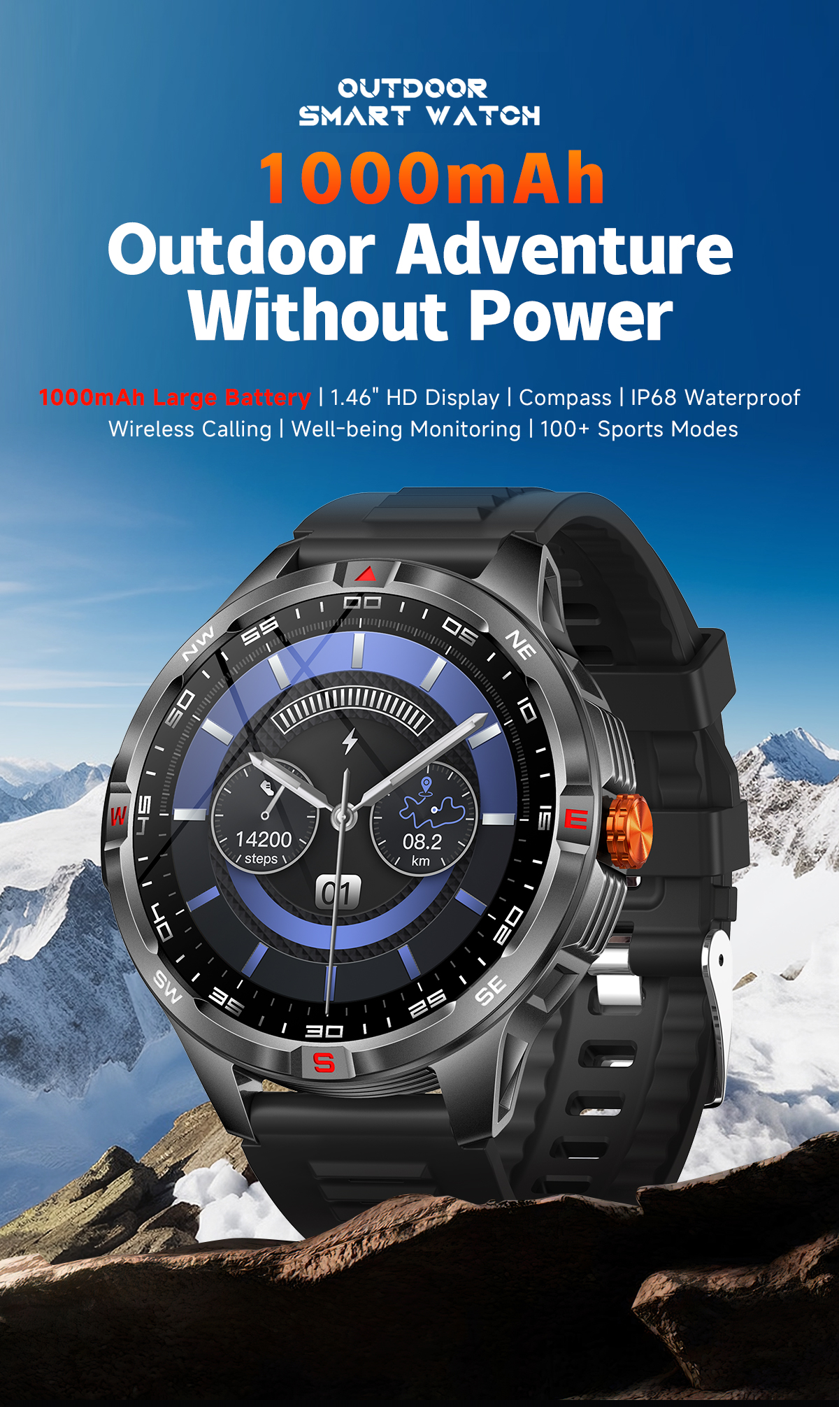 V45 Smart Watch battery and design