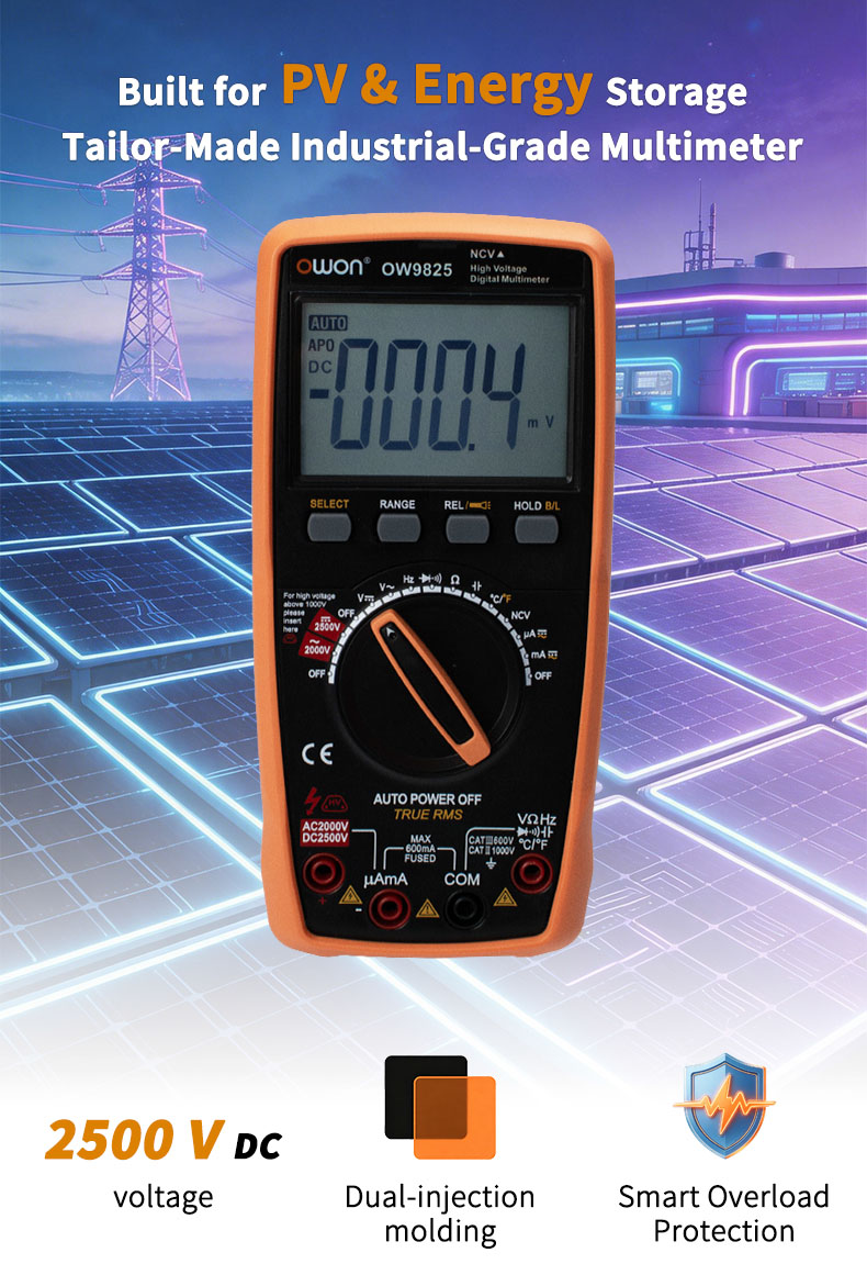 OWON OW9825 multimeter front view