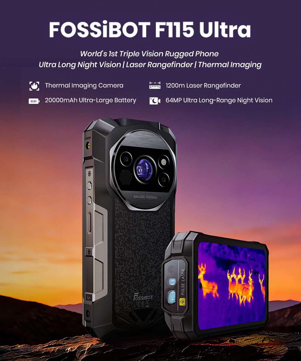 FOSSiBOT F115 Ultra front and back view