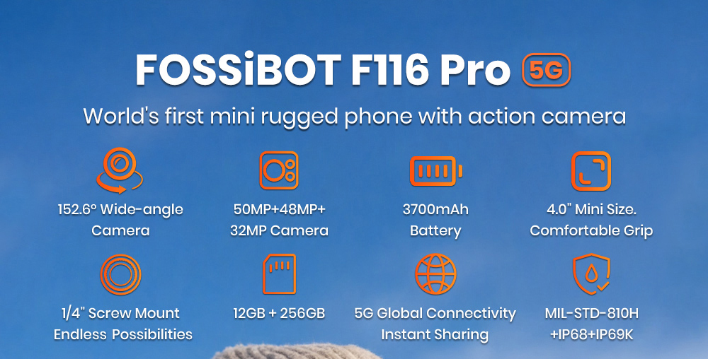 FOSSiBOT F116 Pro screen and design