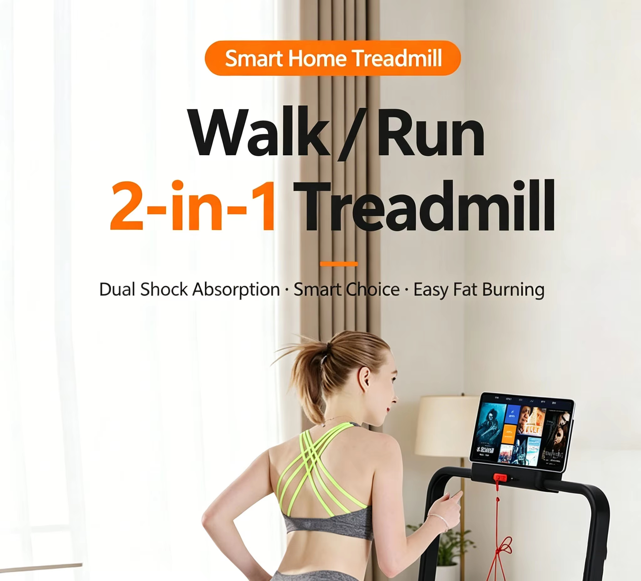 Bominfit 2 in 1 Folding Treadmill