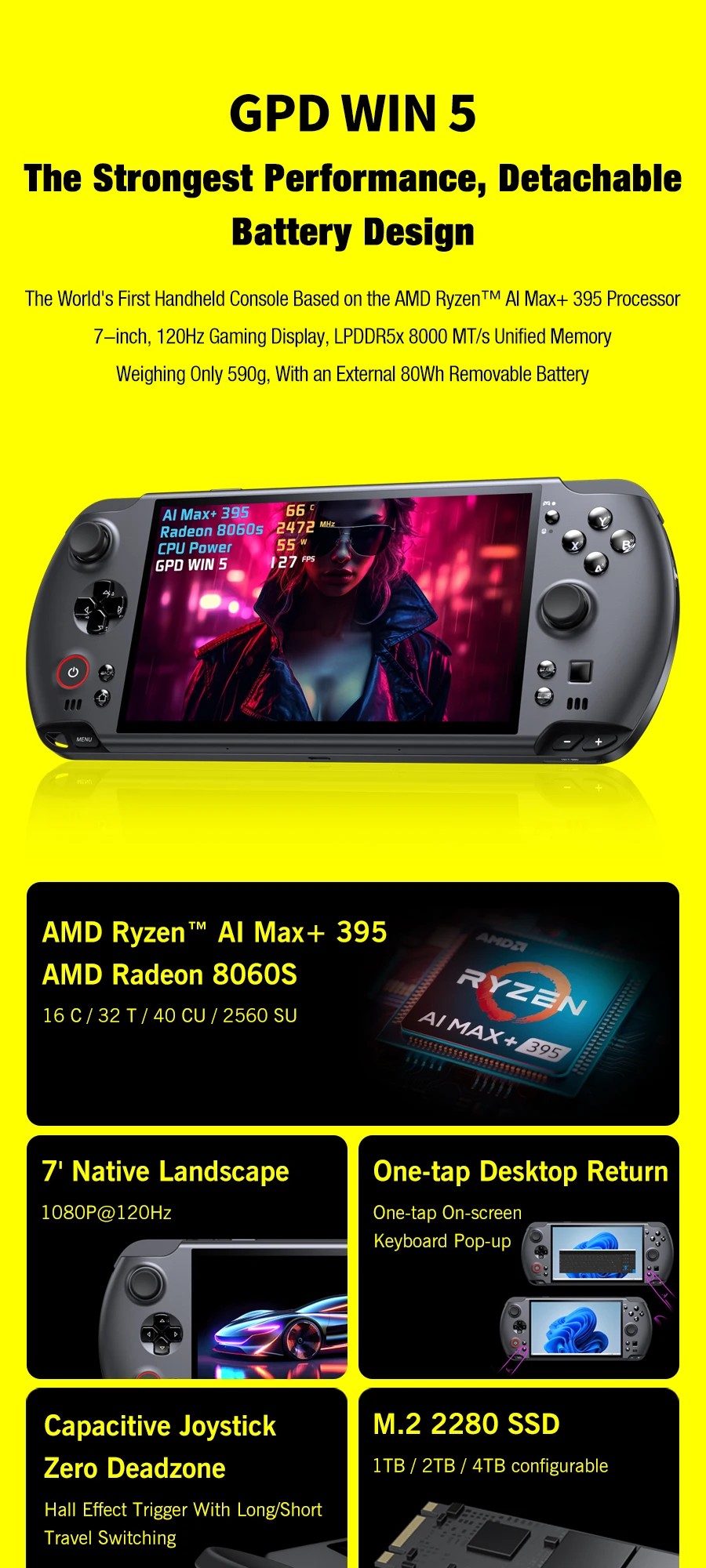 GPD WIN 5 console view