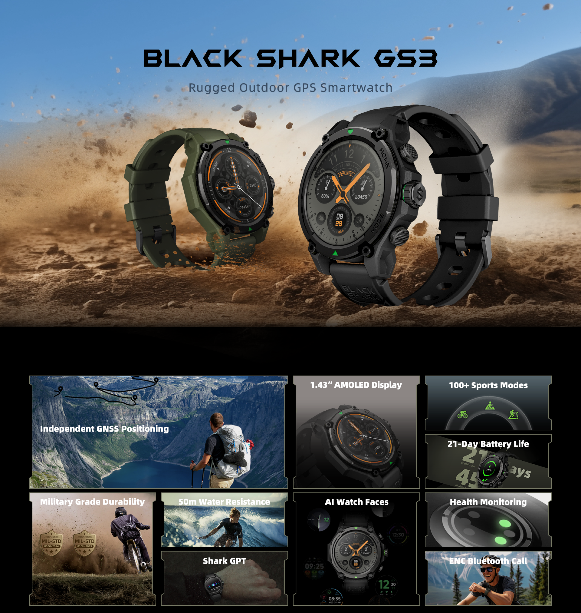 Black Shark S3 design and display