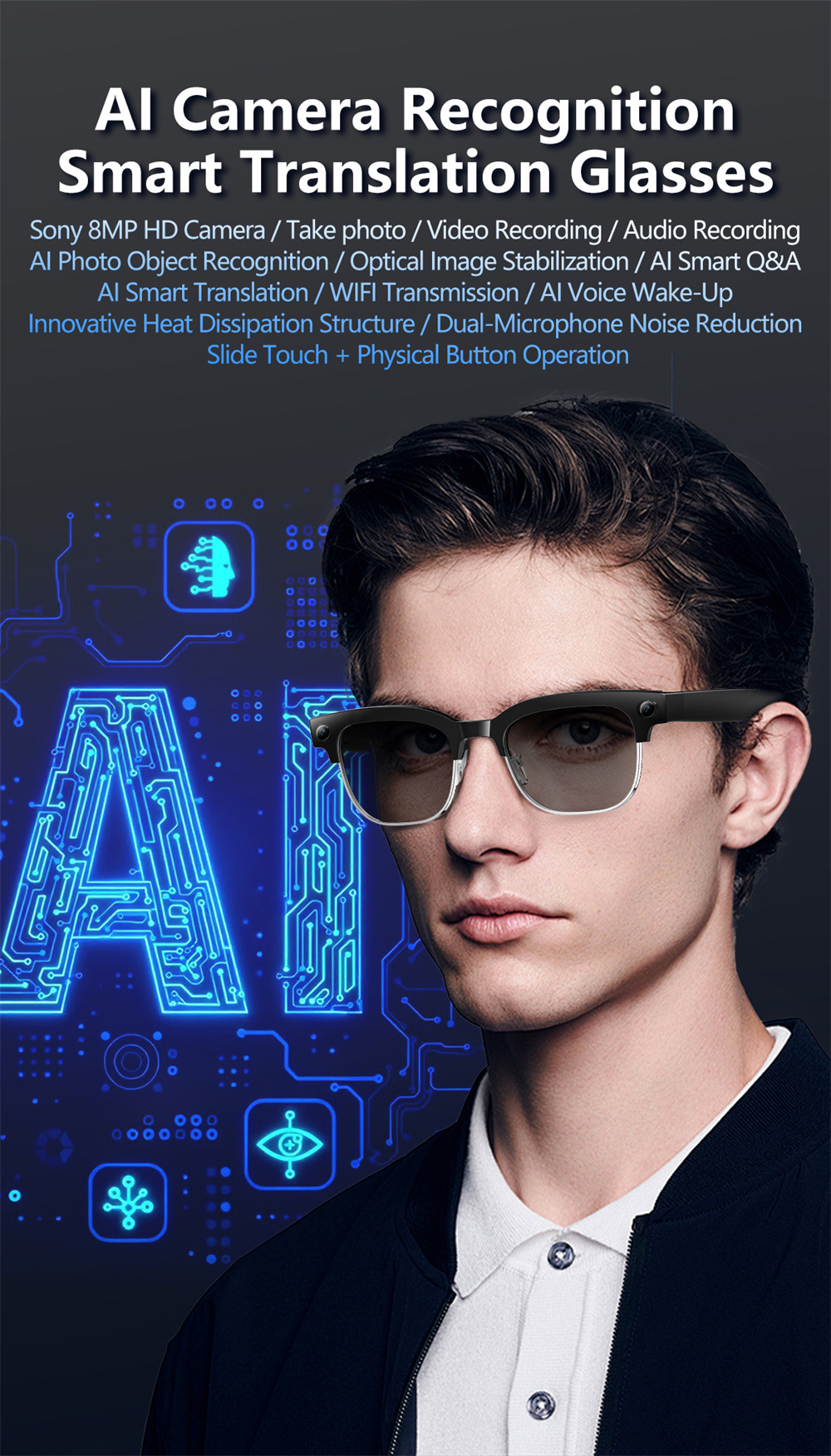 W630 smart glasses features