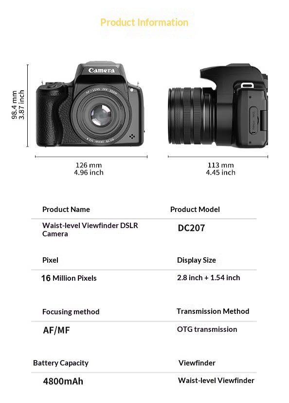 DC207 vlogging features