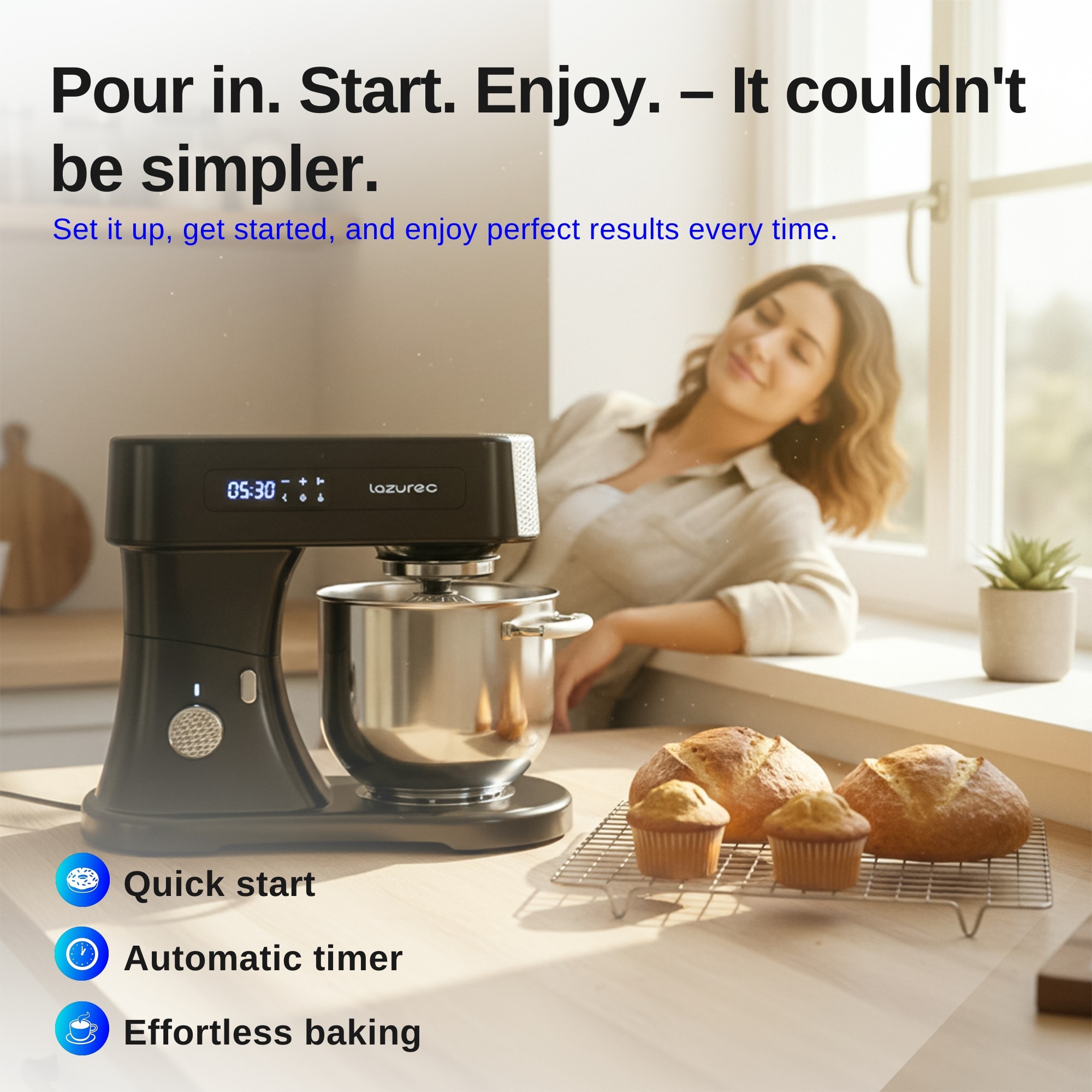 Lazurec Bakara Mix One digital display and timer