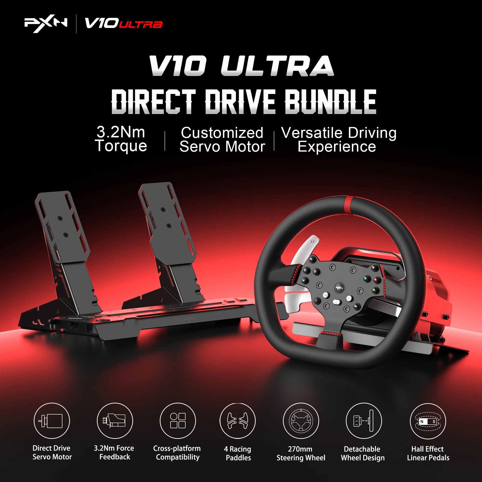 PXN V10 Ultra wheel and motor base