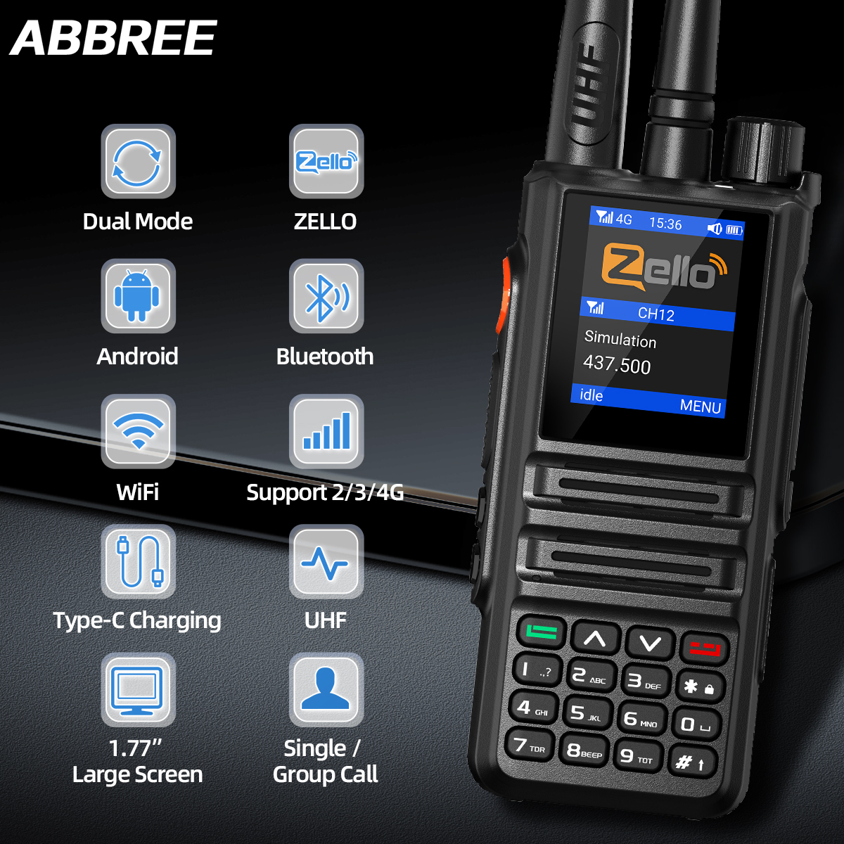 ABBREE GP 889 Dual Mode Walkie Talkie