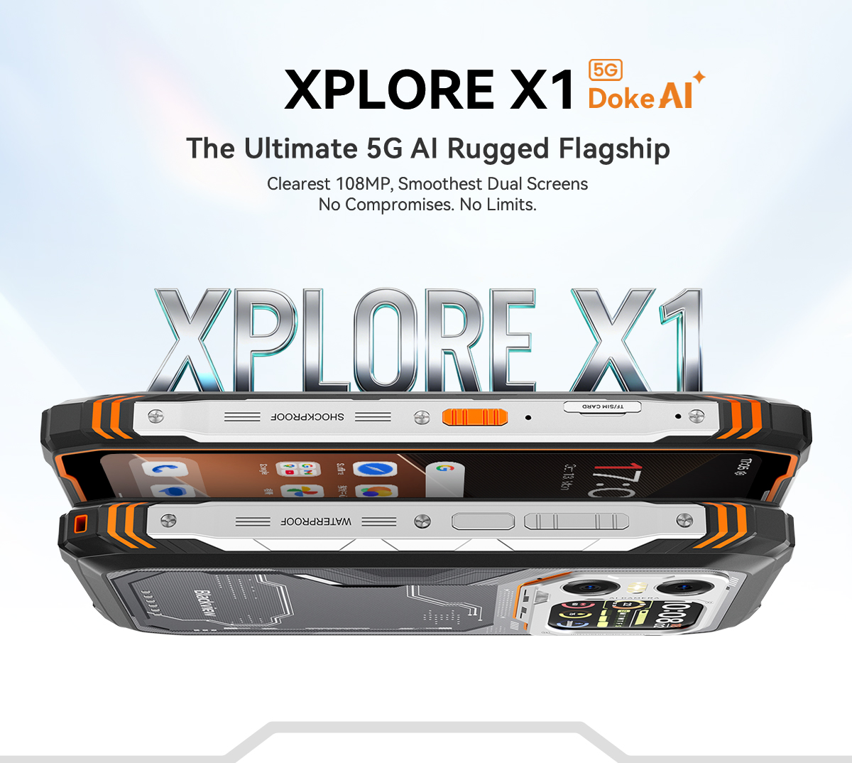 Blackview XPLORE X1 rugged smartphone display and design