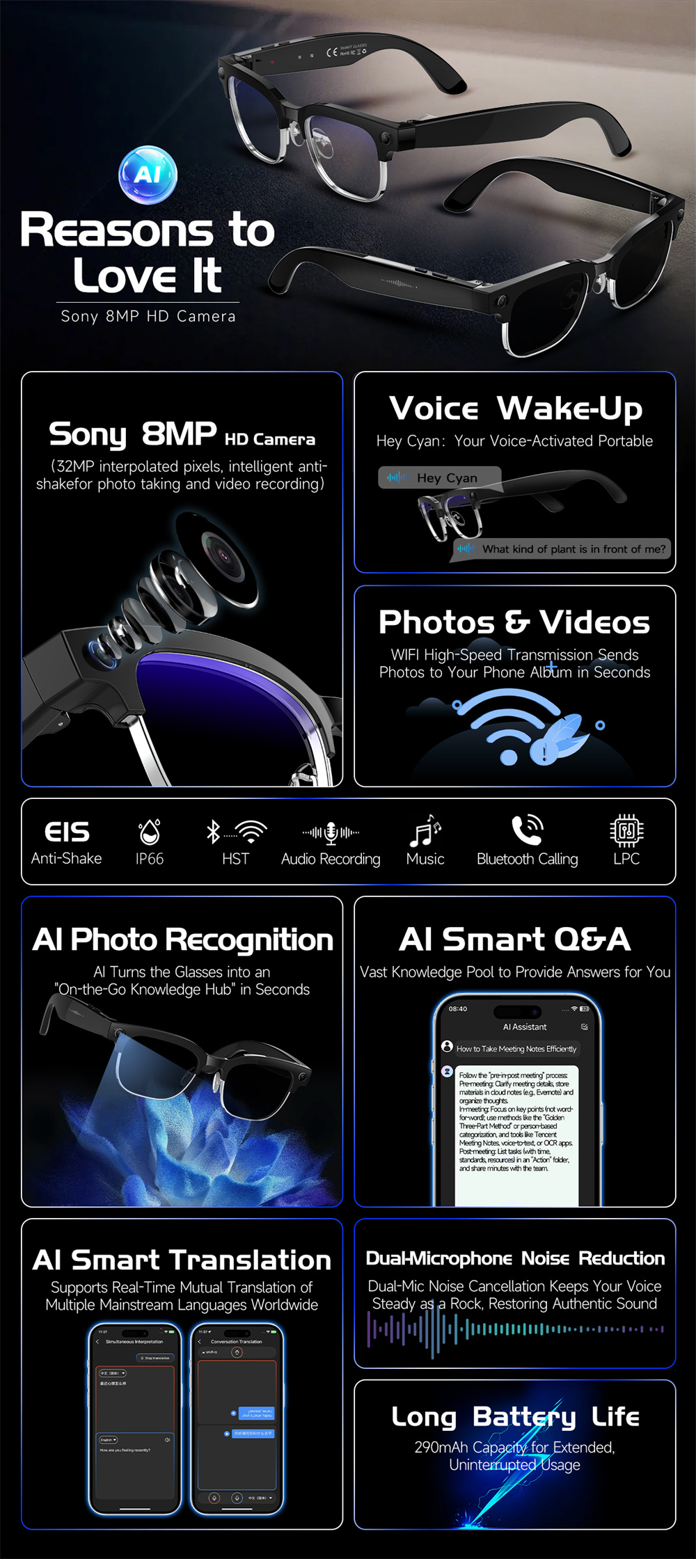 W630 smart glasses design