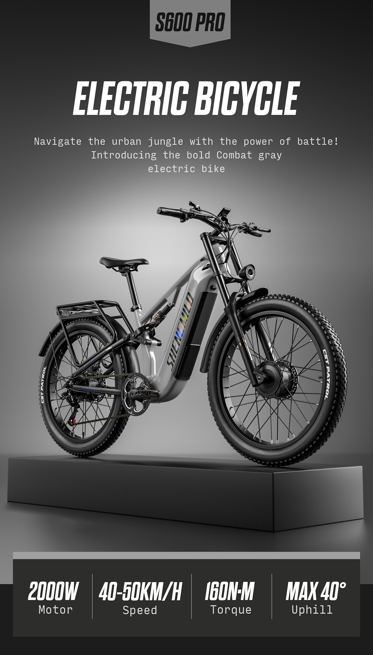 Shengmilo S600 PRO dual motors and suspension