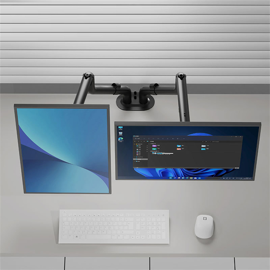 dual monitor stand setup