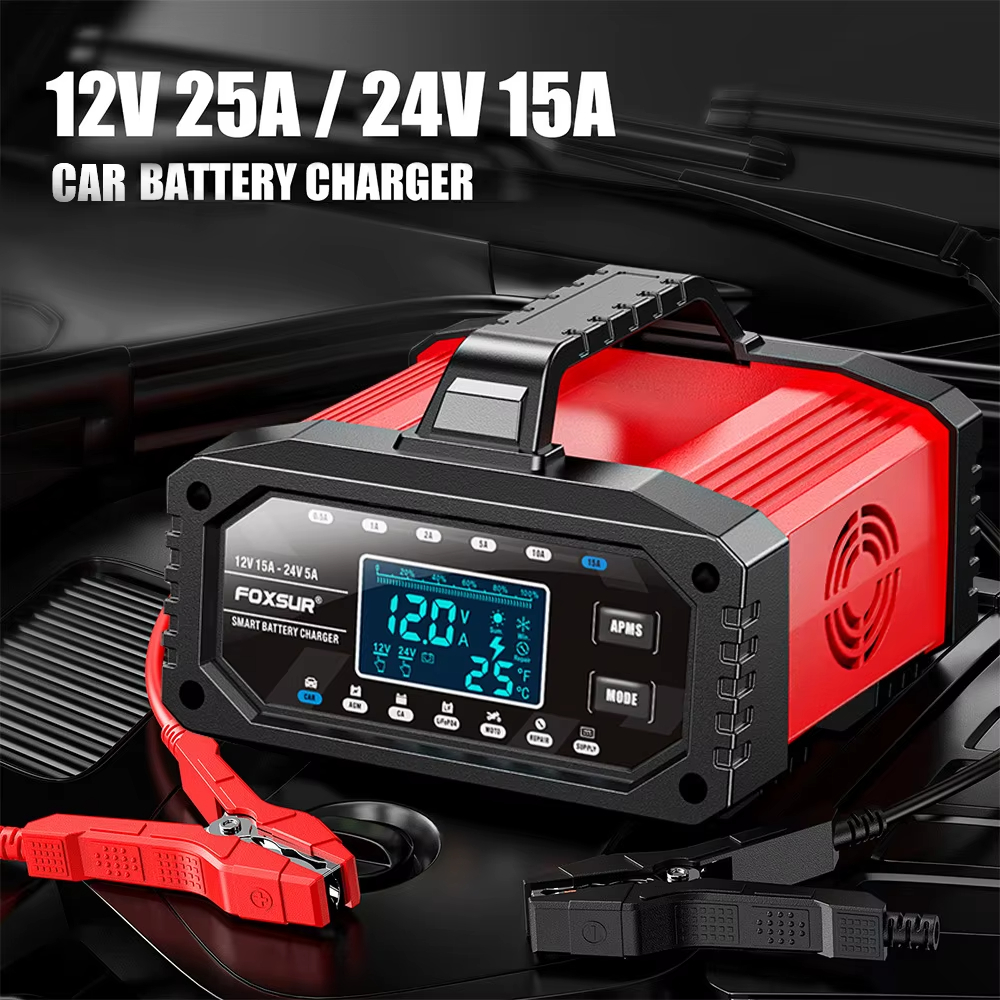 FOXSUR battery charger features