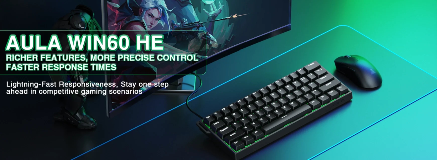 AULA WIN60 HE keyboard