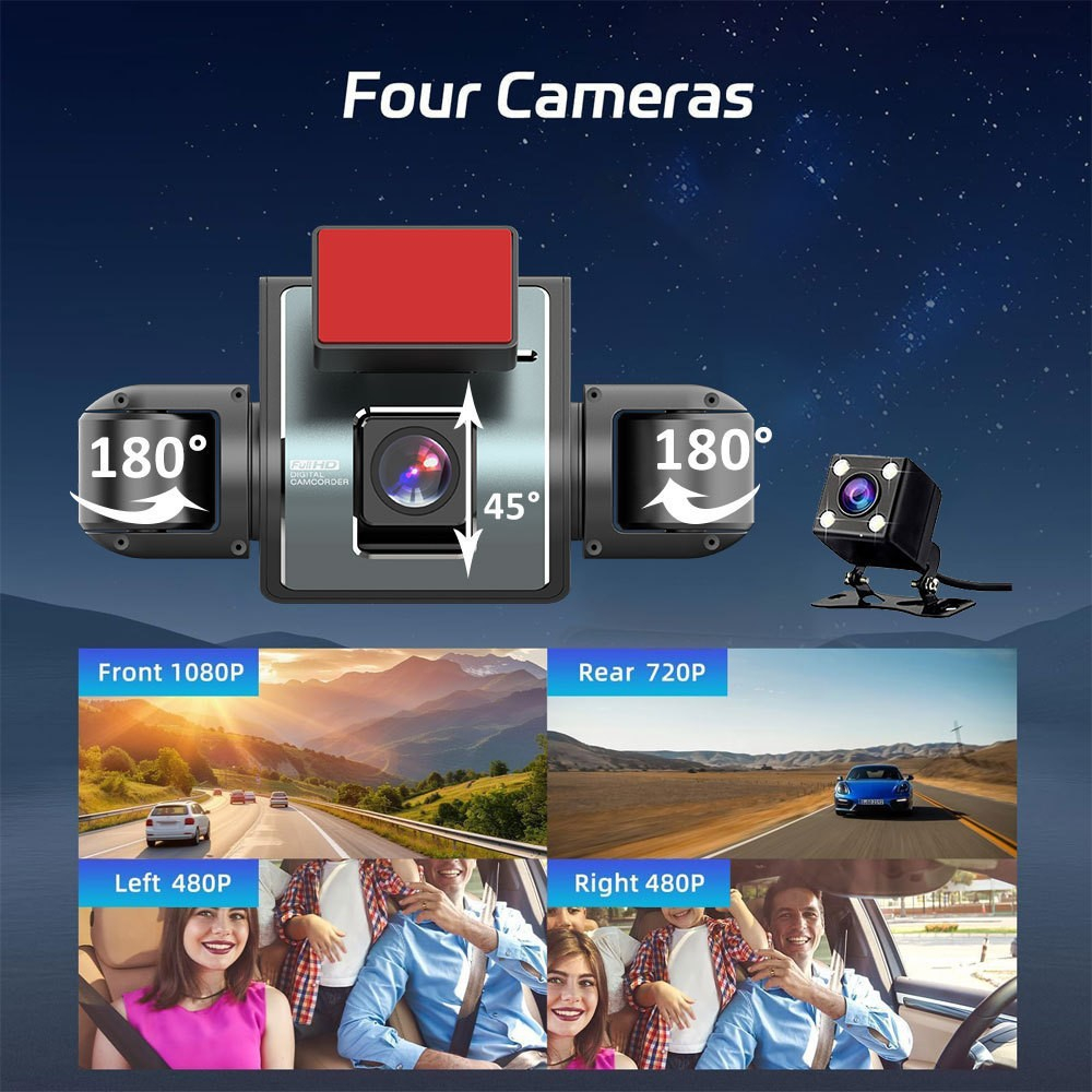 Dashcam multi-angle view