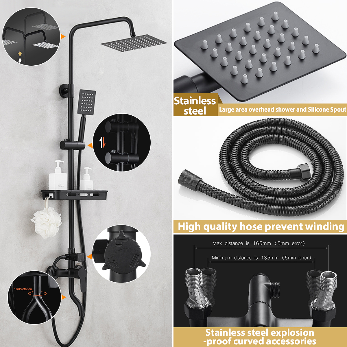 BVSOIVIA Shower System Shelf and Controls