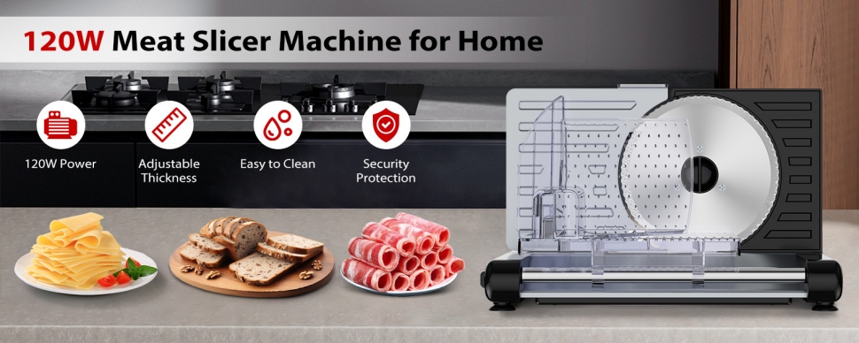 Novulife meat slicer foldable design