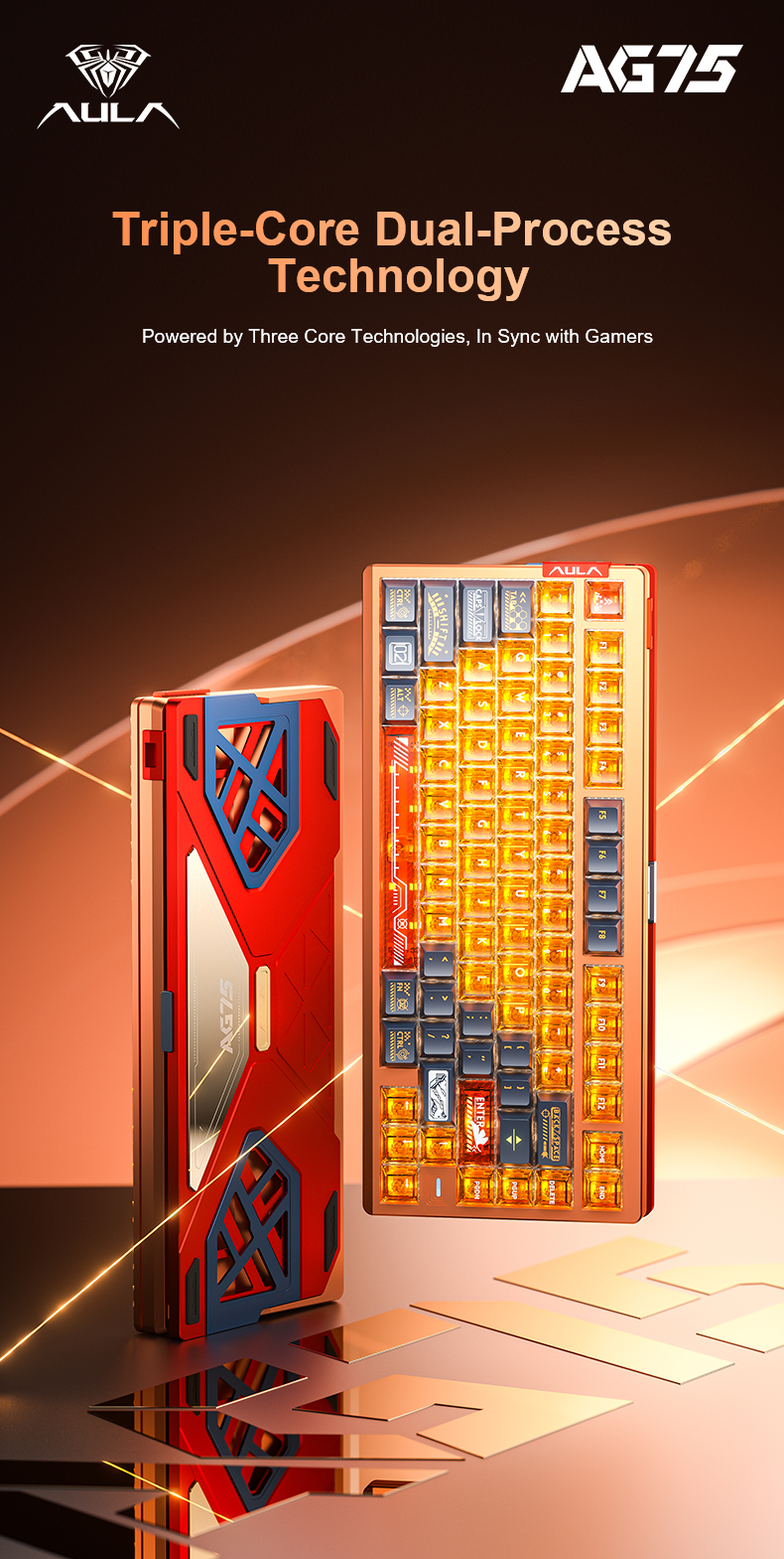 AULA AG75 keyboard detail