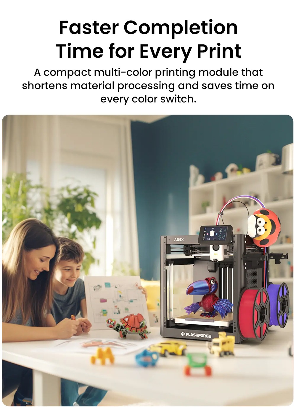 Flashforge AD5X multi-color printing