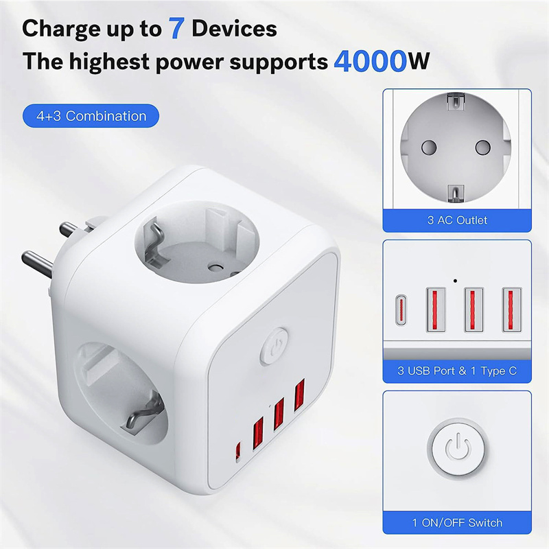 cube socket with switch