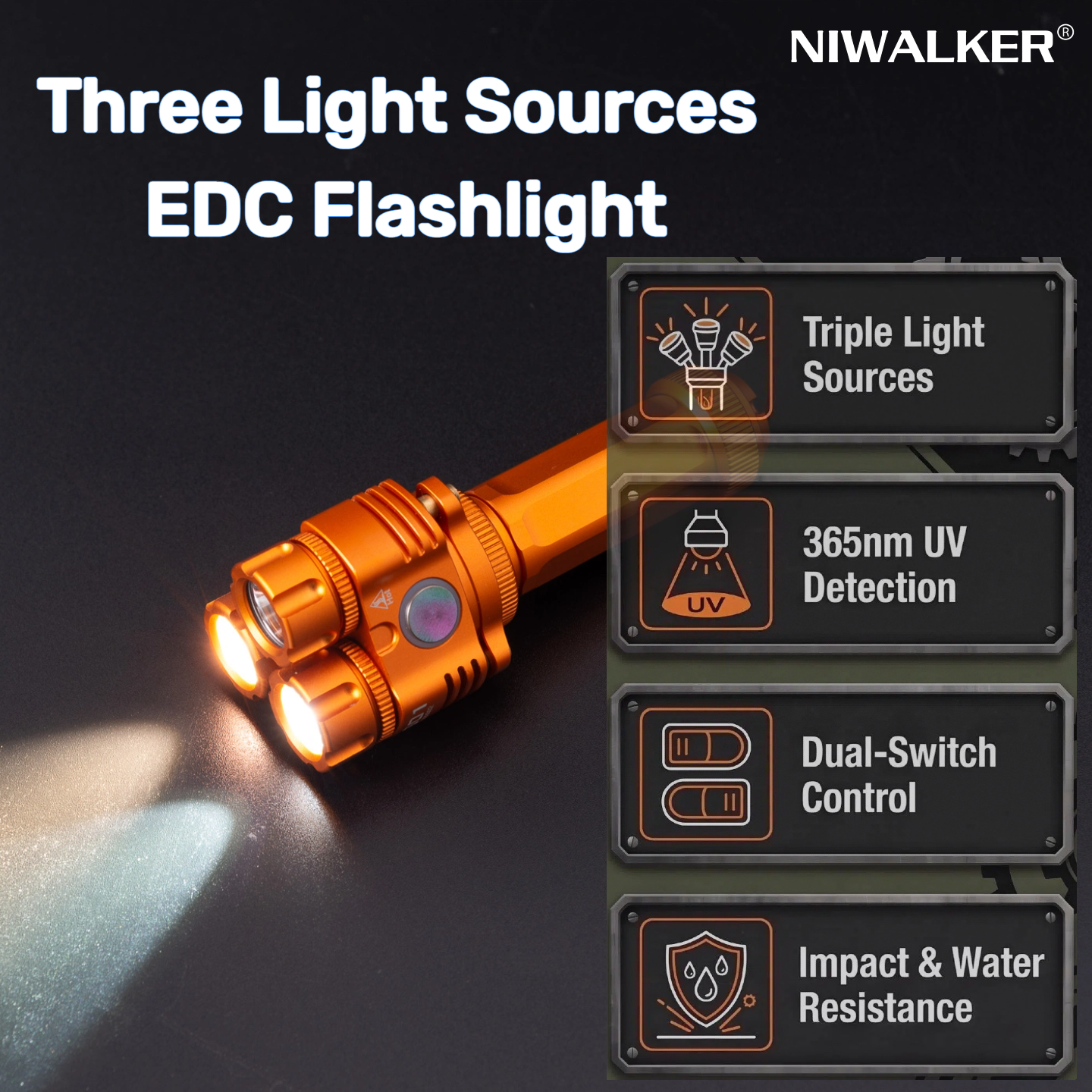 NIWALKER E501 triple light source