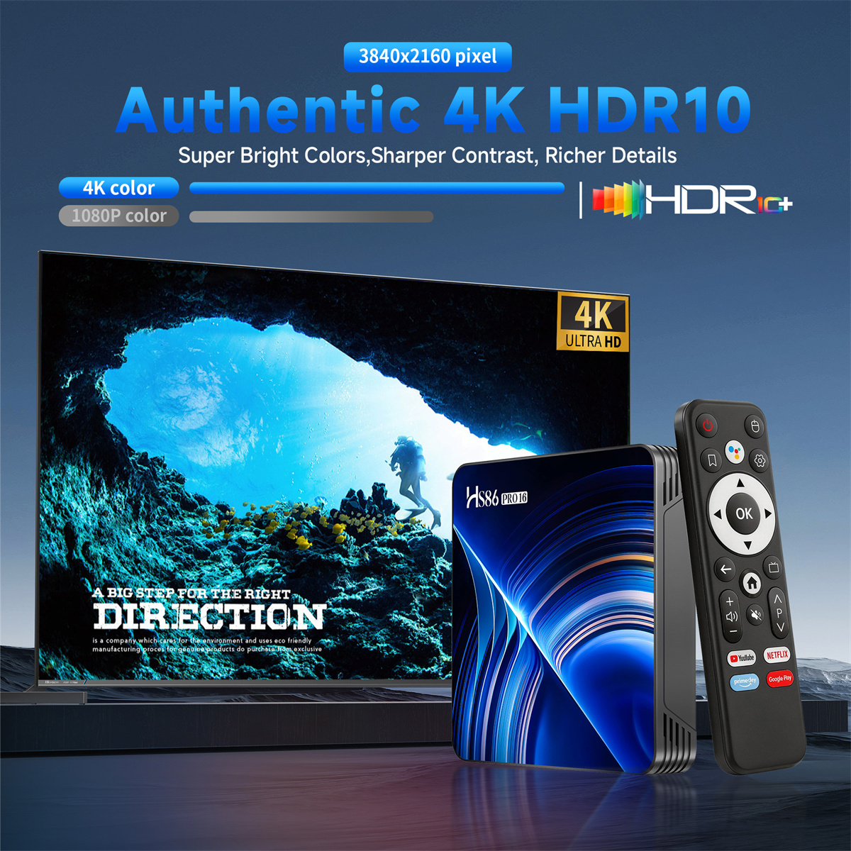 HS86 Pro TV Box features