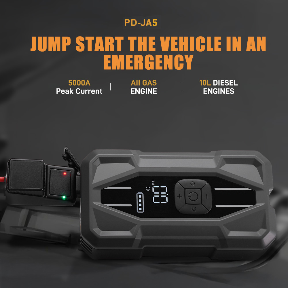 jump starter features display