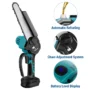 Drillpro 8 Inch Brushless Electric Chainsaw Cordless Rechargeable Fast Cutting Woodworking Garden Pruning Tool Suitable for Makita 18V Battery