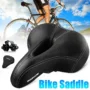 PU Bike Saddle Waterproof Breathable Shock Absorbing Bike Seat for MTB Road Bicycle with Rain-proof Cover