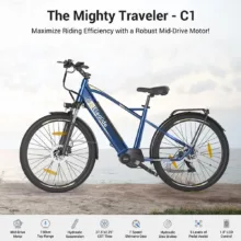 Eleglide C1:  Mid-Motor ποδήλατο Trekking με ελαστικά 27.5″, υδραυλικές αναρτήσεις και αυτονομία 150km!!