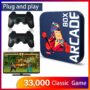 ARCADE BOX Retro Game Console, Android TV Box, 50000+ Classic Games, 50+ Emulators, 2 Wireless Gamepads