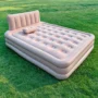 Xmund Double Inflatable Air Mattress with Backrest 300kg Load Capacity,Bliud in Electric Detachable Pump One Touch Inflate Deflate,Includes Pillows,Soft Flocked...