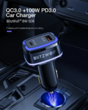[Aξίζει μόνο με το 5% έξτρα VIP κουπόνι] BlitzWolf BW-SD8 : Φορτιστής αυτοκινήτου 100W με μια USB και μία USB-C θύρα στα 21.3€ από Τσεχία!