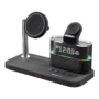 XJCX C09 5-in-1 15W Digital Display Magnetic Wireless Charger with Night Light & Alarm Clock