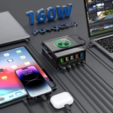 BlitzWolf 868H : Επιτραπέζιος φορτιστής 160W, 5 θυρών, με πληροφορίες για την κάθε θύρα και ασύρματη φόρτιση 15W, στα 29.5€!