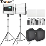TRAVOR L4500: Σετ 2  Bi-color φωτιστικών LED για Studio, με 155.3€ τελική τιμή από Τσεχία!