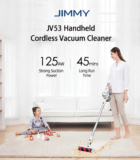 JIMMY JV53 Lite – Όρθια σκούπα με δύναμη 425W για αναρρόφηση 20.000pa και με αποσπώμενη μπαταρία στα 125€ από Πολωνία!!