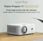 [Android 9.0] XIAOMI Wanbo X1 WIFI Projector 1080P Supported Netflix YouTube Online TV 350 ANSI Lumens 1+8G Four-way Keystone Correction...