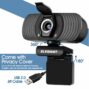 ELEGIANT EGC-C01 1080P HD Webcam with Privacy Cover Built-in Mic for Video Calls Conference Gaming USB Plug & Play for...