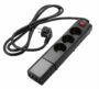 2500W 3-Way Power Strip USB Charger