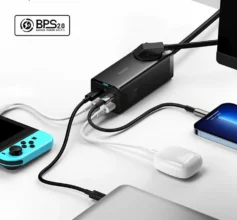Baseus GaN3 Pro : Τρομερός πεντάθυρος φορτιστής 65/100W με σούκο υποδοχή και 4 USB στα 28.3€!!